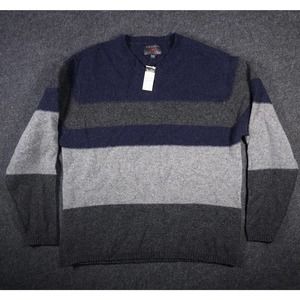 Vintage BKE Buckle Sweater Mens Medium‎ M Knit Long Sleeve Blue V Neck Y2K NWT